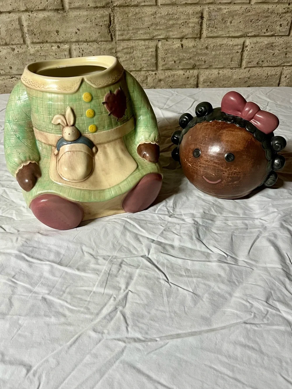 Vintage Treasure Craft Spice Rag Doll Ceramic Cookie Jar Kitchen Decor 14